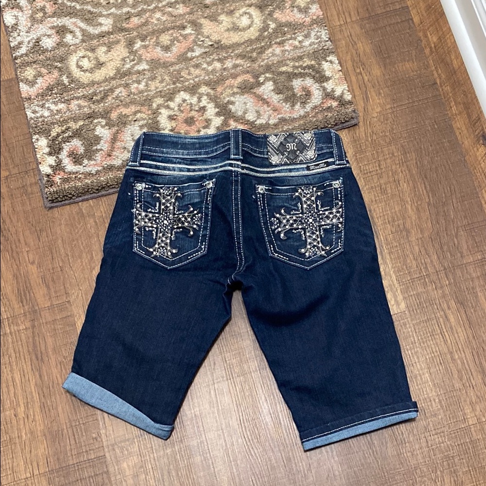 Miss Me Dark Wash Denim Shorts